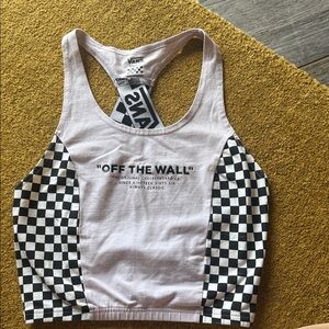 Vans Black and White Checkered Racerback Top